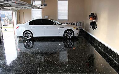 Epoxy floor systems are widely sought and used on primarily indoor concrete surfaces to enhance the aesthetic appearance and to protect concrete structures.  The use of epoxy systems has been used most on garage floors and unfinished laundry, basement, and storage rooms within the home. 